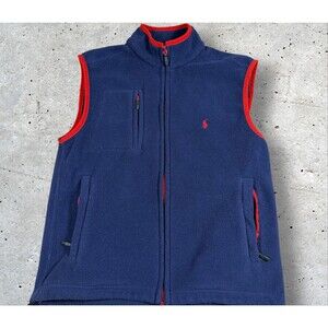 Polo Ralph Lauren Bandon Dunes Golf Vest Mens Small Navy Blue Performance Fleece